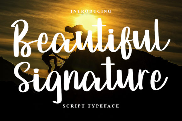 Beautiful Signature: A Stylish Script Font for Web Design