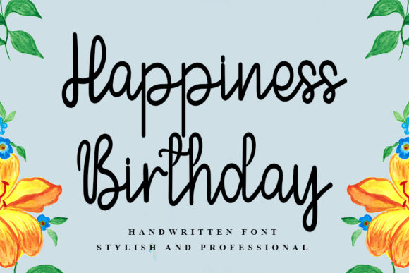 Happiness Birthday: A Luxurious Handwritten Font for Branding