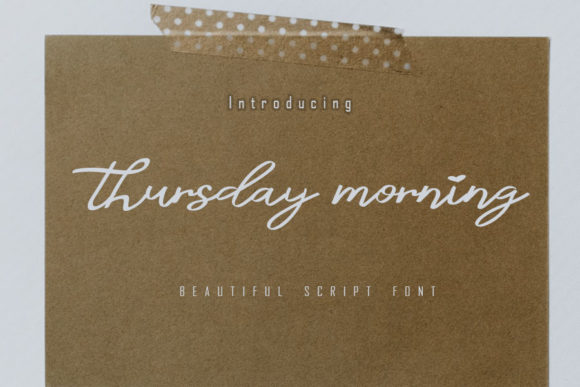 Thursday Morning: A Charming Handwritten Font for Crafters